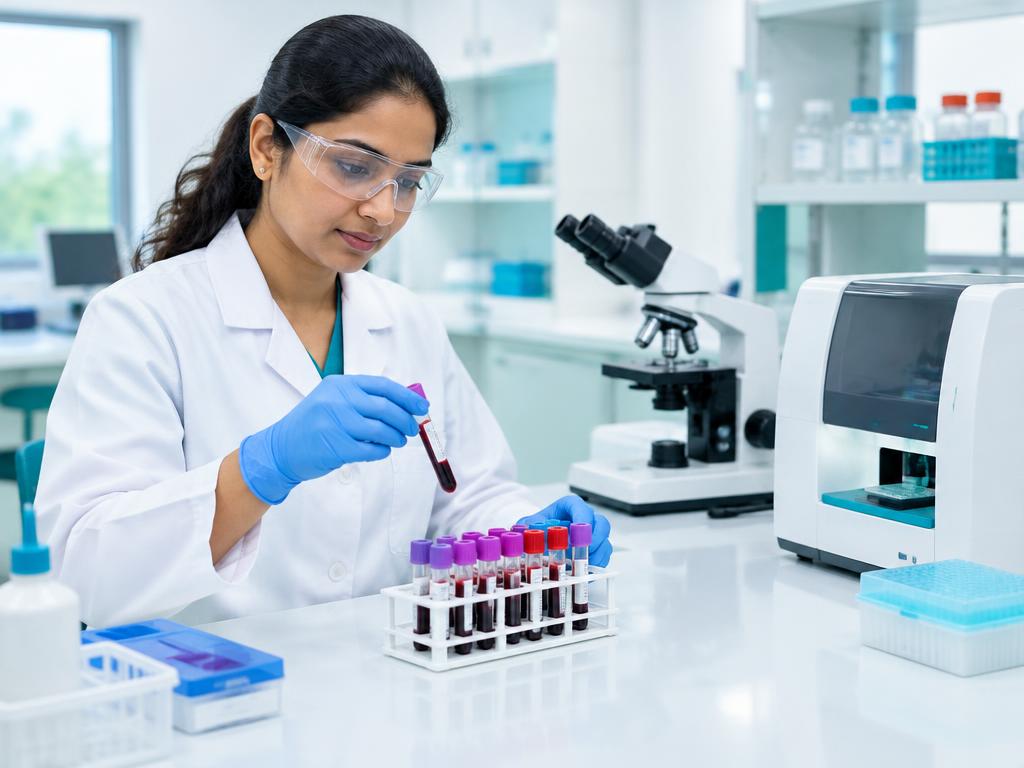 Illustrative Pathology & Laboratory care, not actual clinic staff or equipment